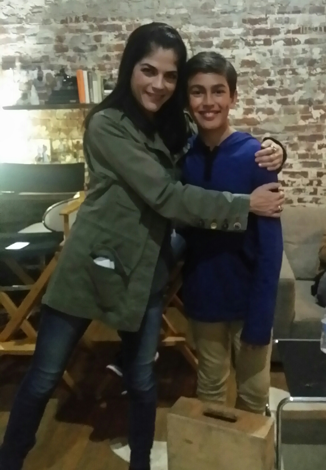 Selma Blair and Luke Sanson on set of Mother's and Daughters.