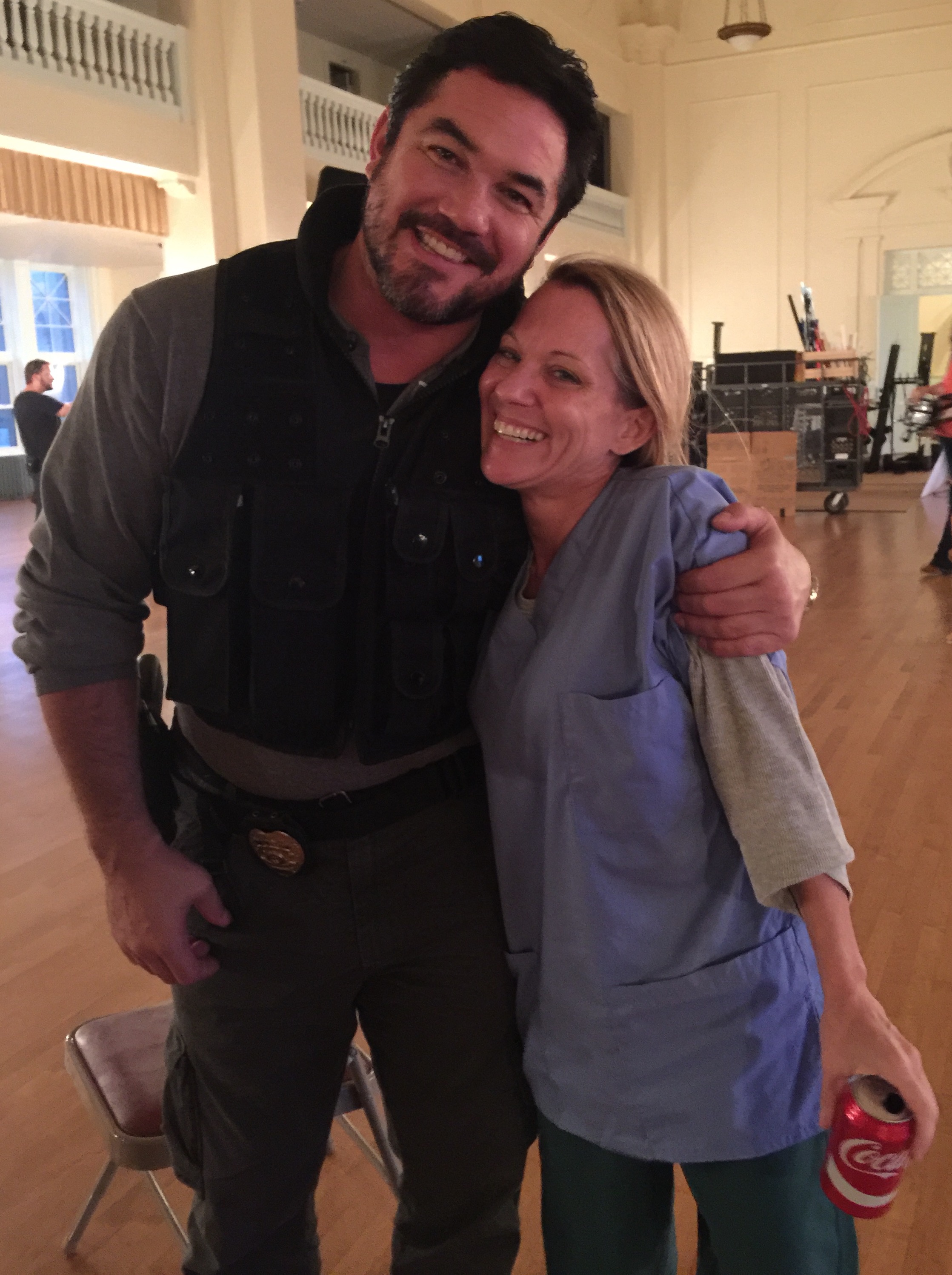 Dean & Mary on set of Gosnell Movie