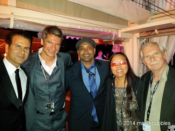 With Vincent De Paul, Alexis J. Estévez, Stephen Williams, Joyce Chow and Crown Prince Von Hohenzollern at Cannes Film Festival.