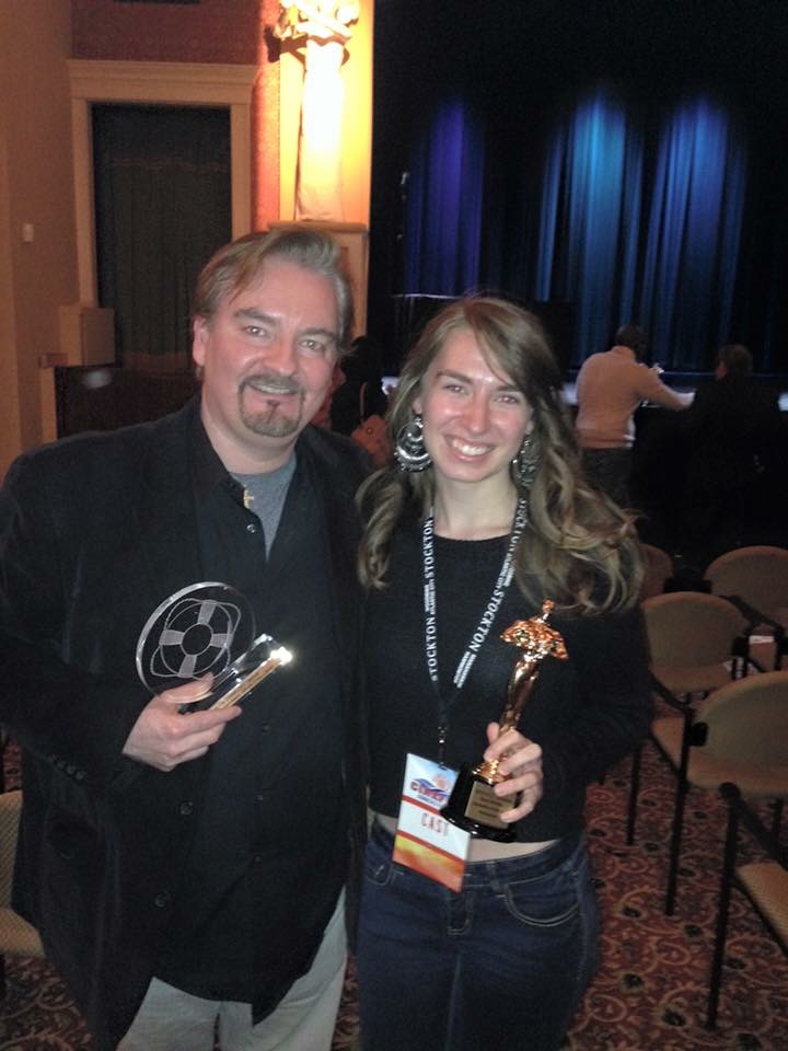 Brian O'Halloran (received the Creative Achievement Award) and Sammy Rose Hickman (Awarded Best Actress) at Atlantic City Cinefest Film Festival 2015