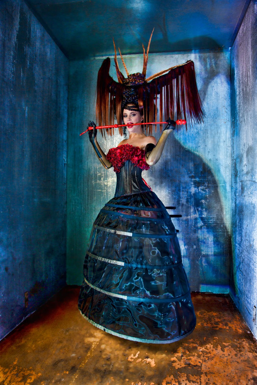 Ina-Alice Kopp in an Asian inspired theme photographed by Paul Kolp for his art show in Hong Kong.