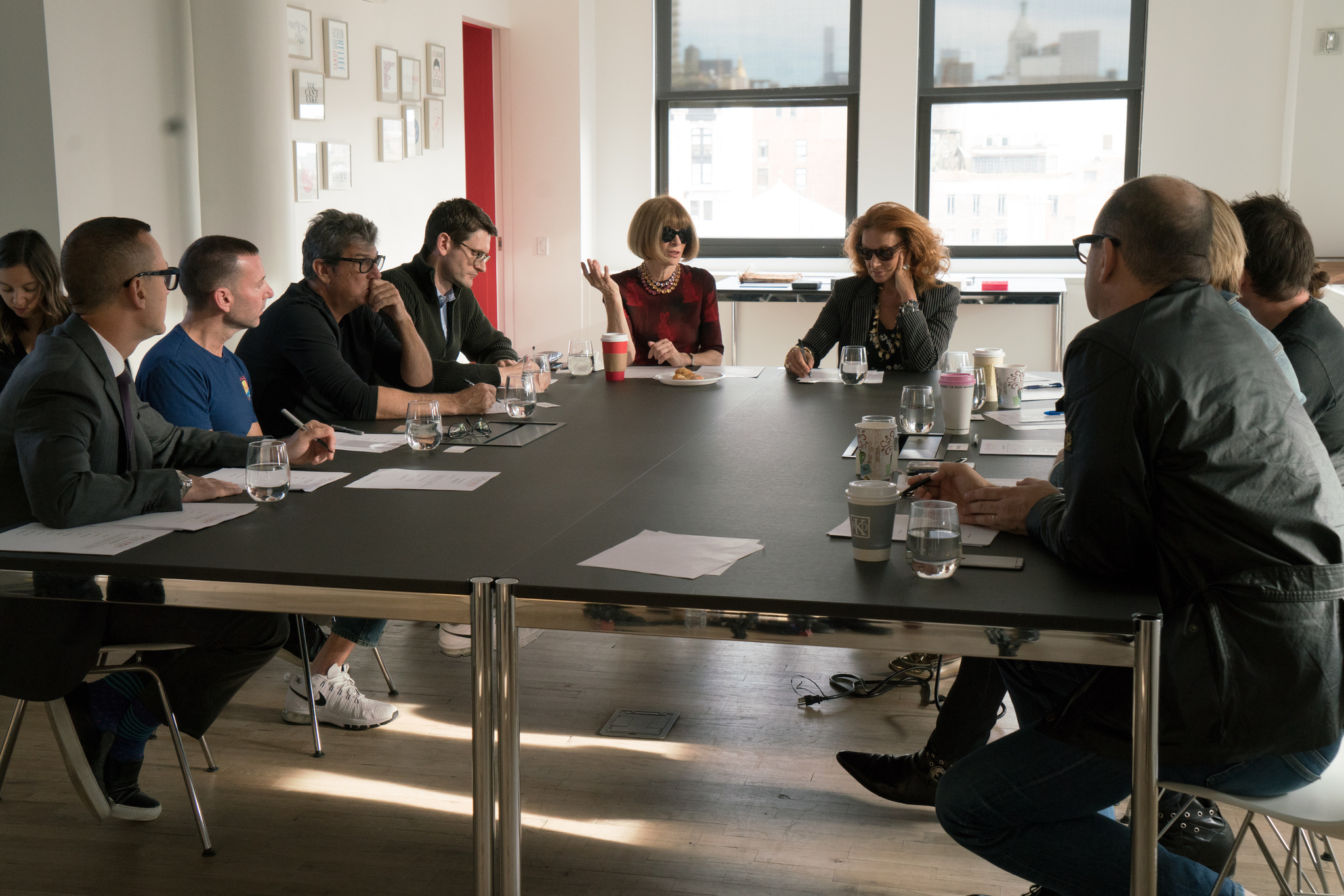 Still of Diane von Fürstenberg, Anna Wintour, Steven Kolb, Andrew Rosen, Mark Holgate and Jeffrey Kalinsky in The Fashion Fund (2014)