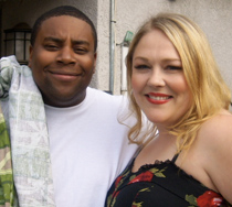 With Keenan Thompson - on set of Johnny B. Homeless