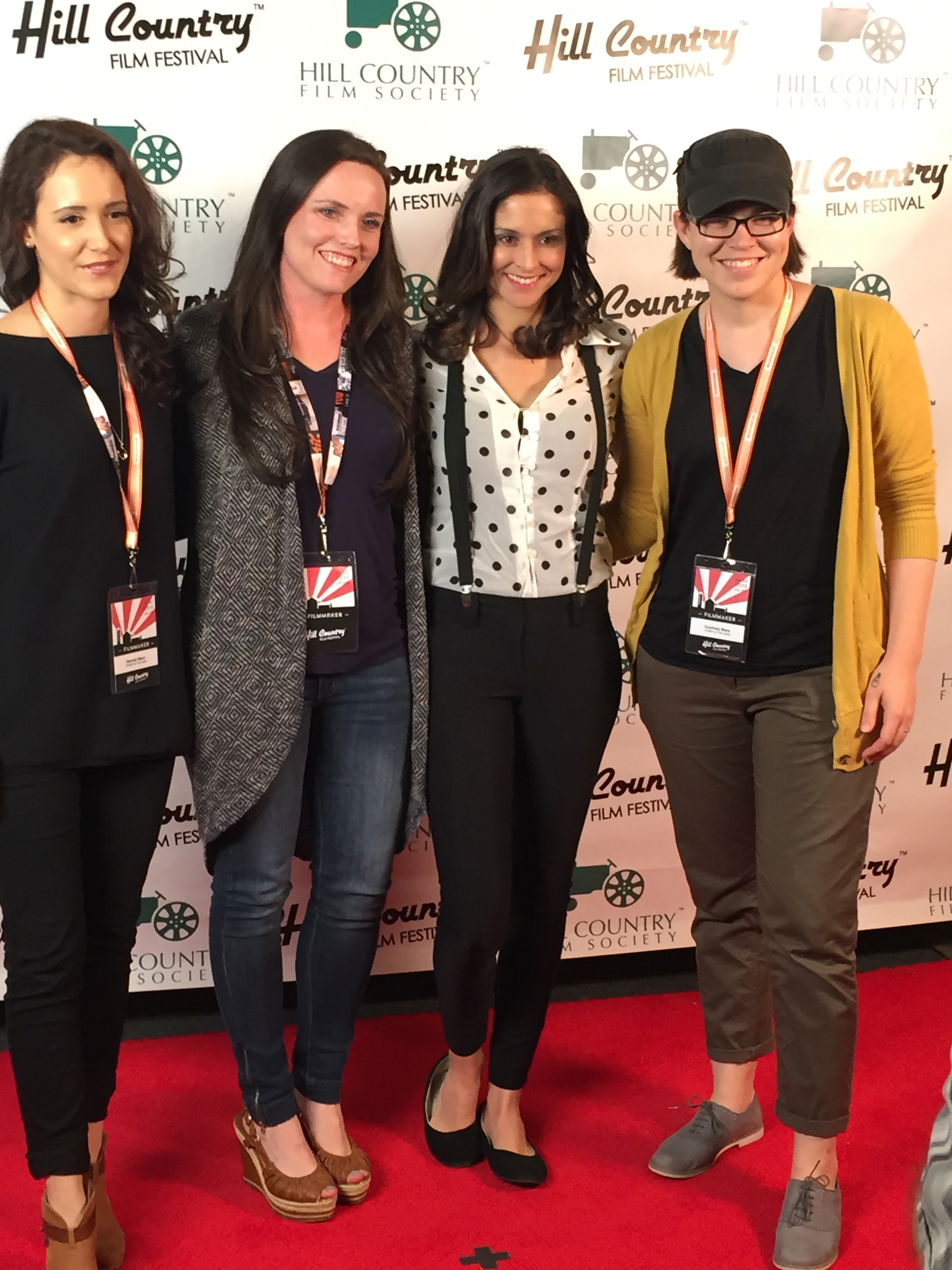 Hannah Schollhammer, Meredith Burke, Candice Barley and Courtney Ware at Sunny in the Dark premier