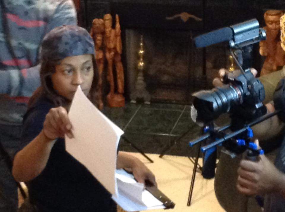 On the set of DESTROYED-doing what I love!
