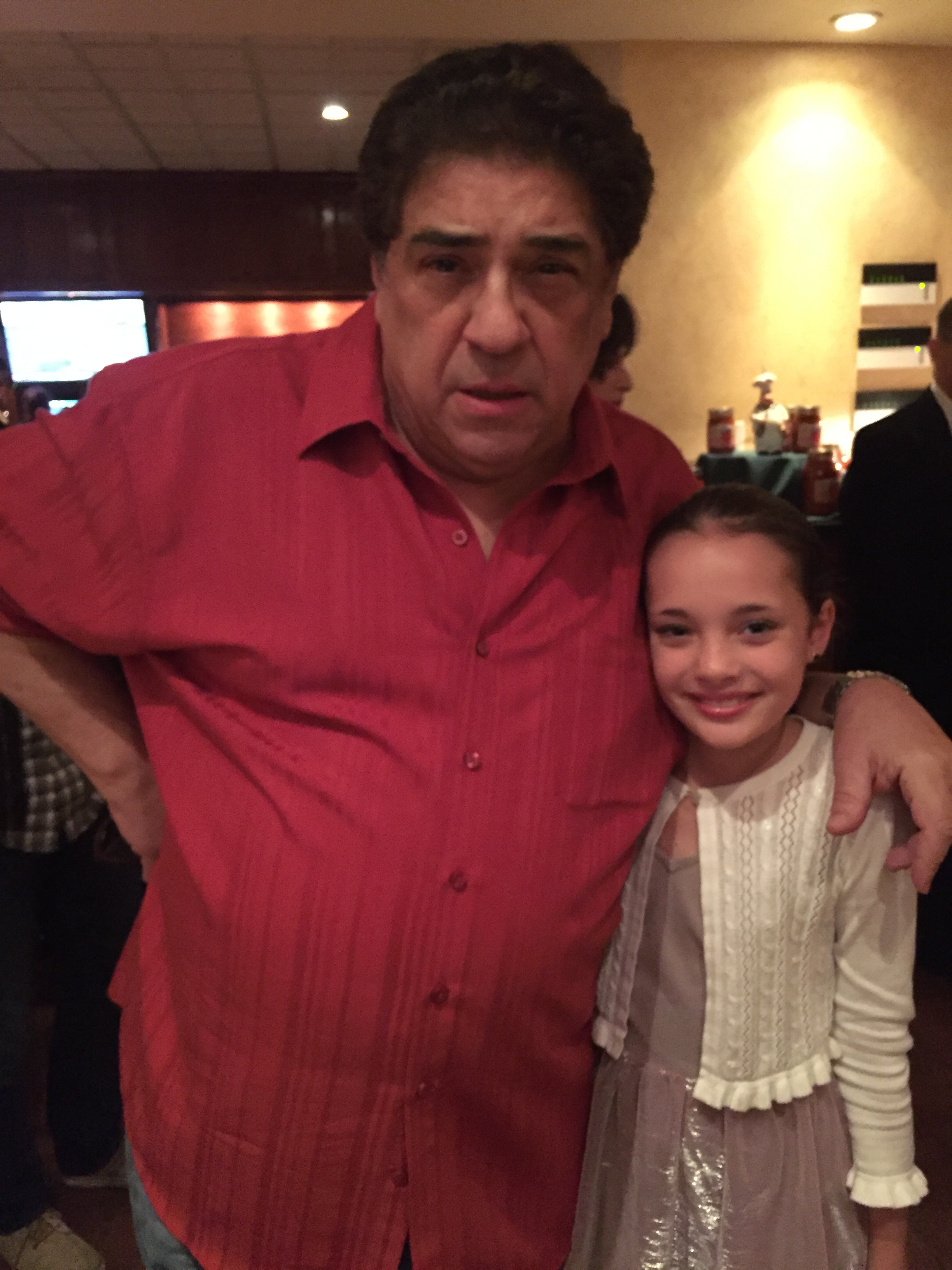 Actor Vincent Pastore of The Sopranos with actress Manda Madsen
