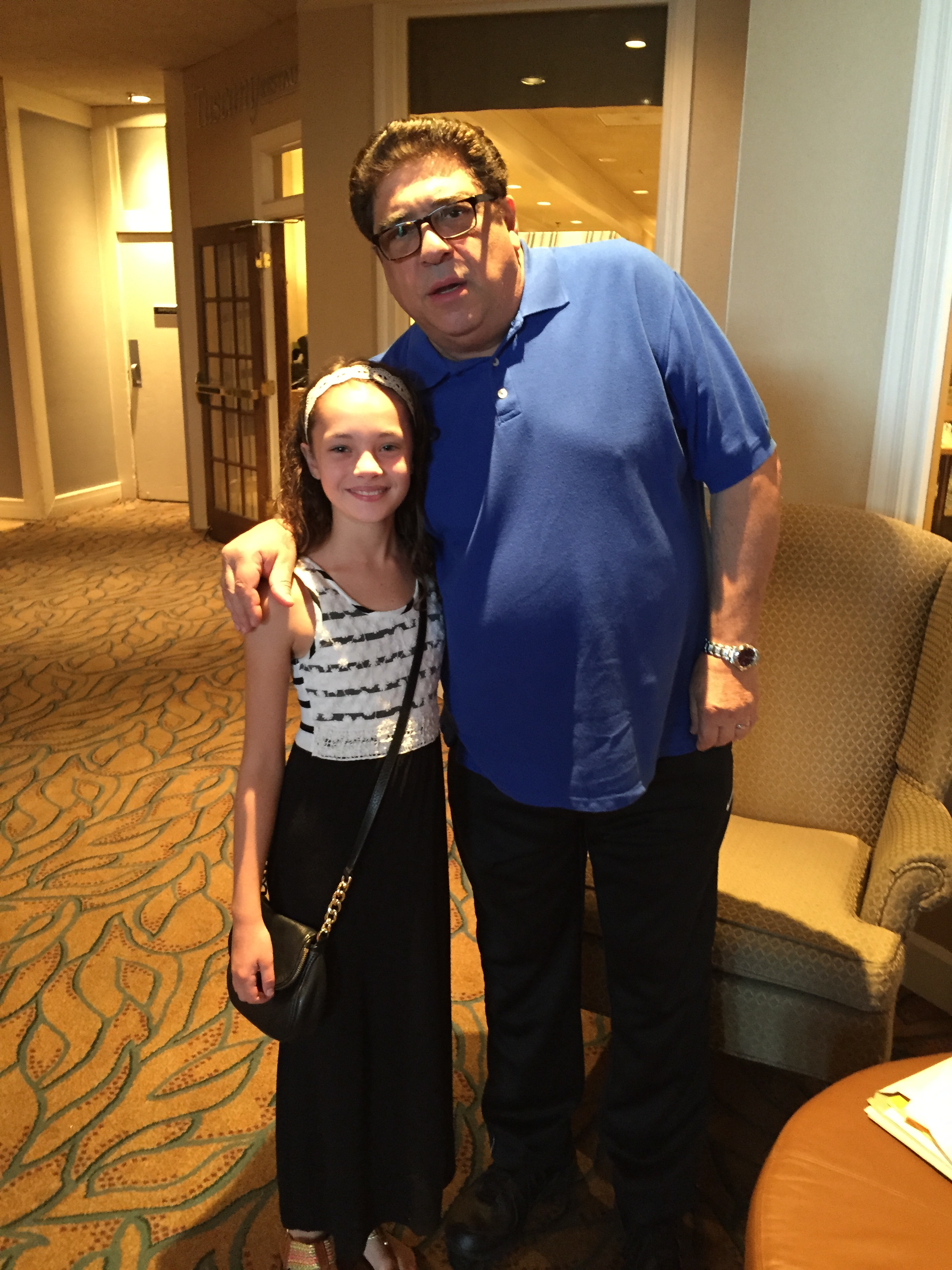 Actress Manda Madsen with Sopranos Actor Vincent Pastore