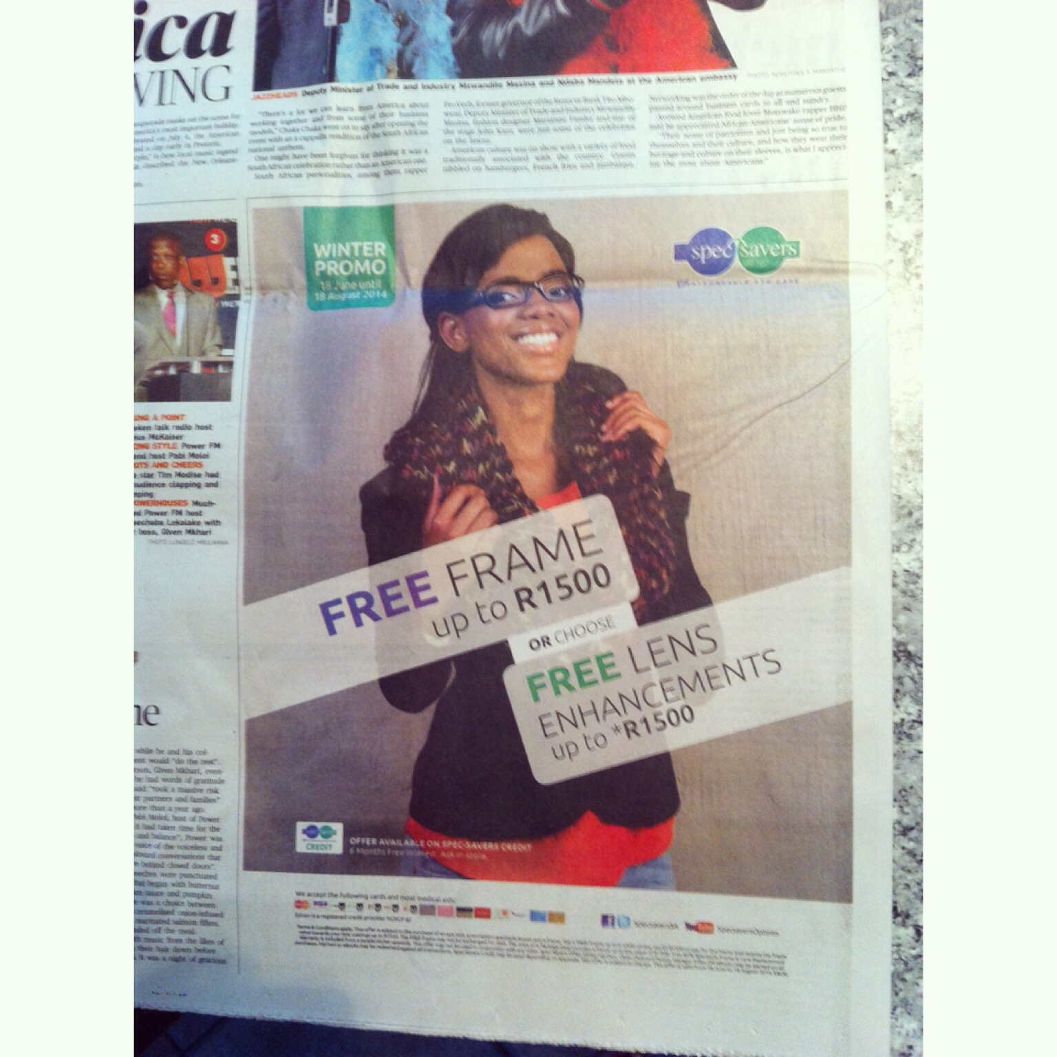 Anele in the City Press.