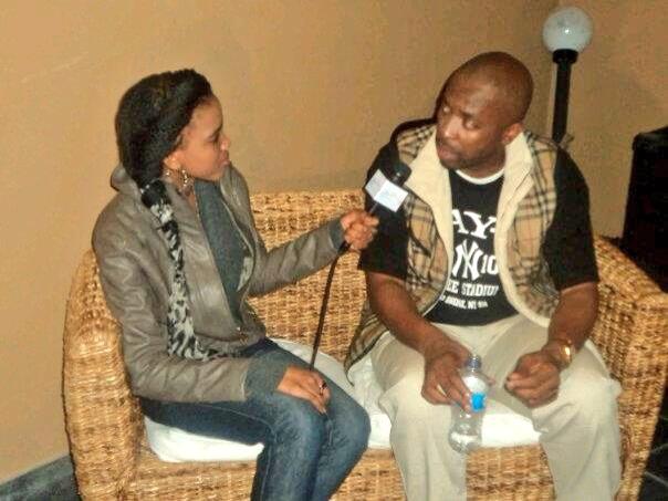 Anele interviewing DJ Sbu, one of Forbes Africa's top 30 entertainers.