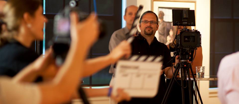 Filmmaker John Ondo, directing a short film.