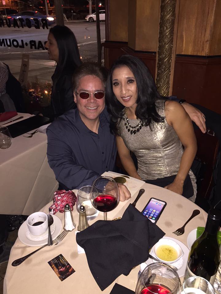 Having a great time with my wife, Katherine, New Year's Eve 2015 at La Traviata restaurant ready to ring in 2016! BillyBow Aguirre's iPhone photo.