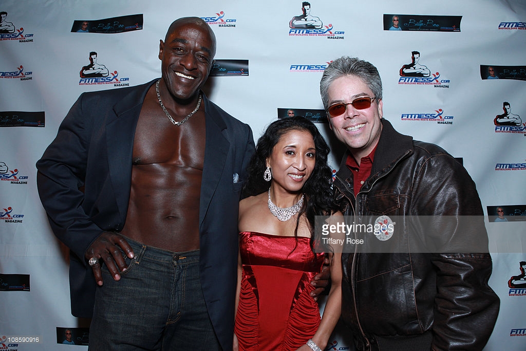 Xango Henry, Kat Painter and Founder of FitnessX.com, Billy Bow, attends the FitnessX.com Magazine Launch Party on January 29, 2011 in Los Angeles, California.