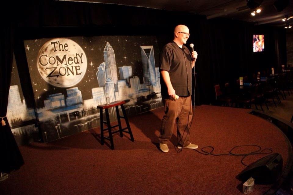 Dusty Trice performing stand-up at the Comedy Zone in Charlotte, NC.