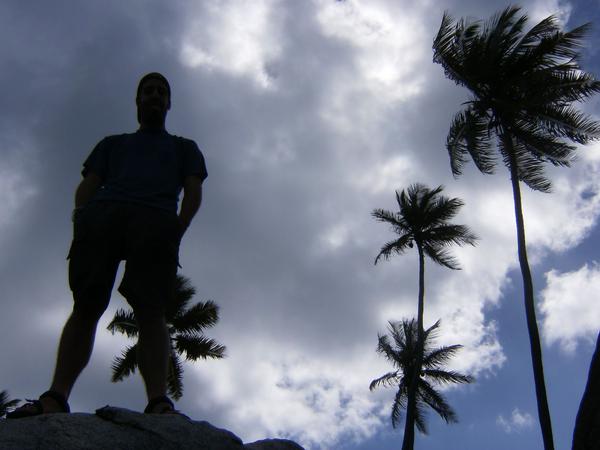on top of a shoreline cave in Tortola...