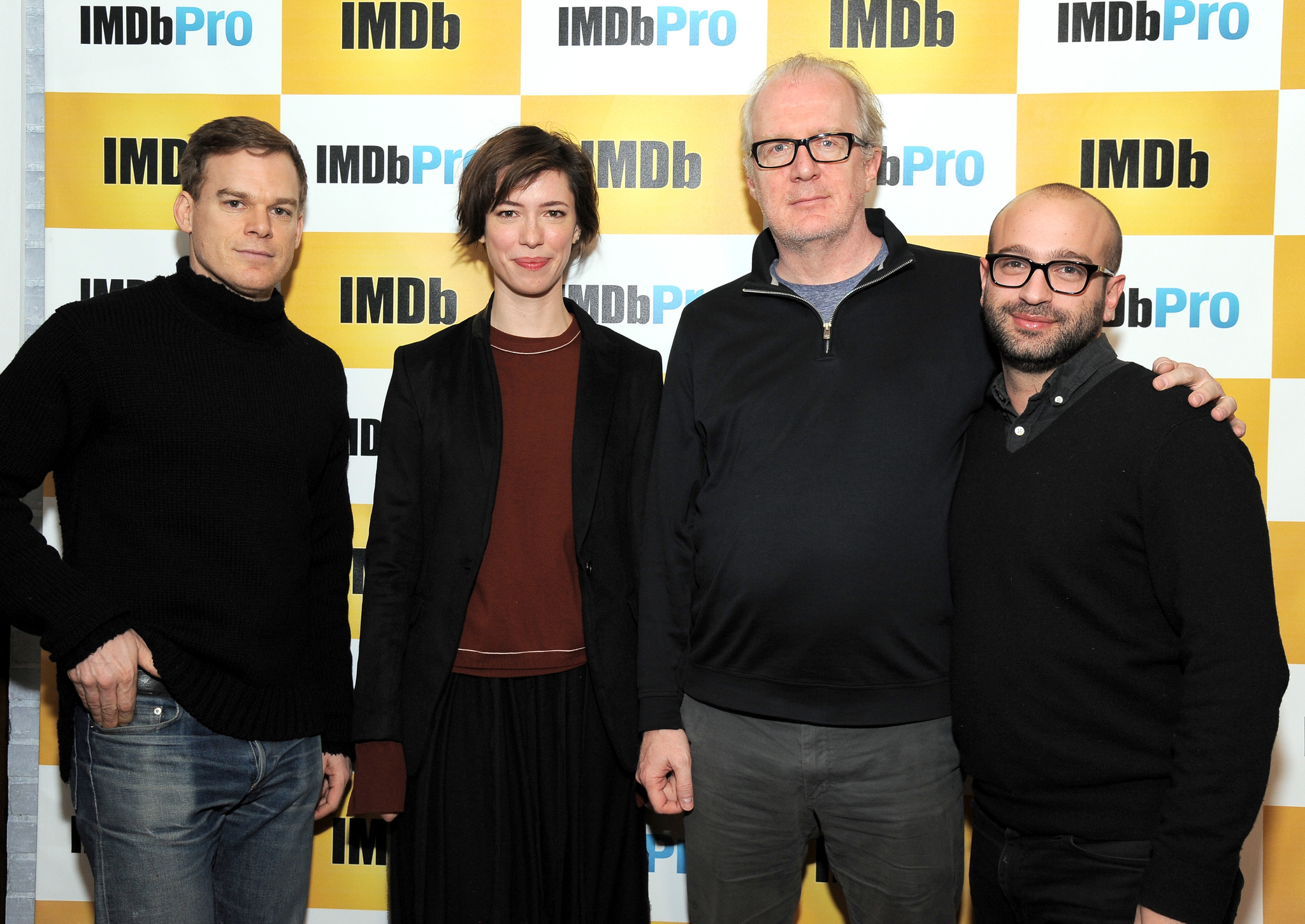 Michael C. Hall, Rebecca Hall, Tracy Letts and Antonio Campos at event of The IMDb Studio (2015)