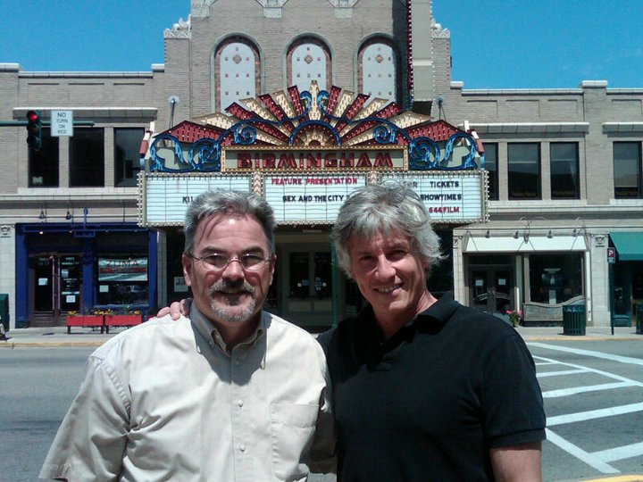 Paul Edwards with Director John Curran at a personal screening of Stone in Birmingham, Michigan