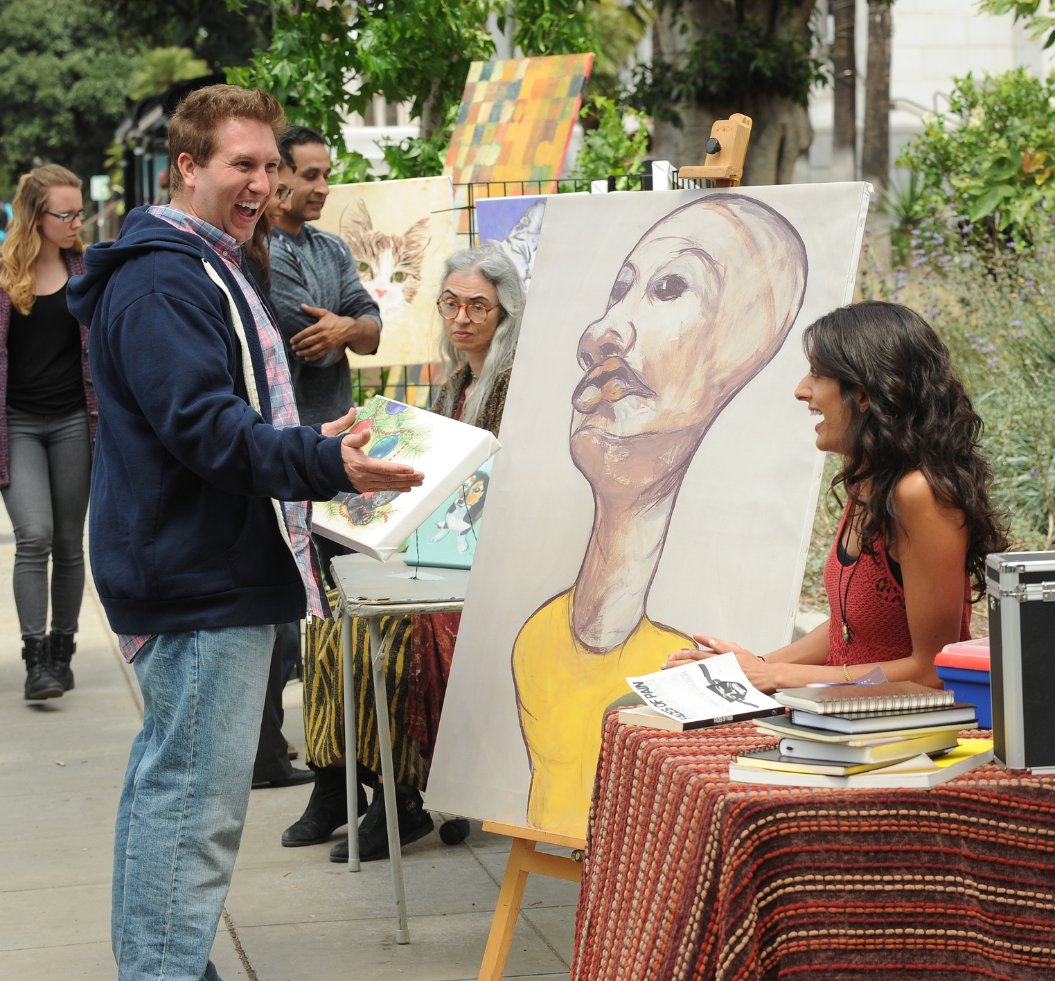 Still of Nate Torrence and Meera Rohit Kumbhani in Weird Loners (2015)