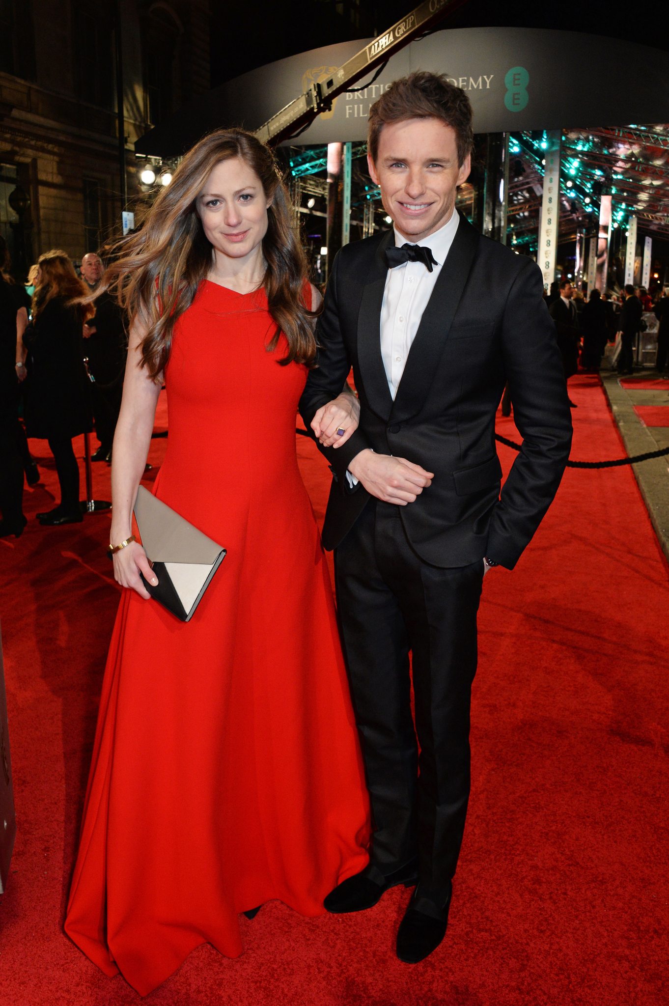 Eddie Redmayne and Hannah Bagshawe at event of The EE British Academy Film Awards (2016)