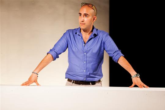As Ramzi in 'Black Sheep' Soho Theatre, London, 2014
