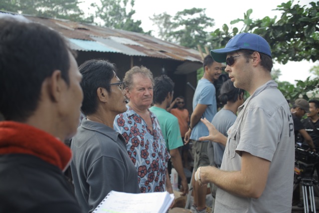 Corey Pearson Directing on location at the Thousand Islands shooting Message Man.