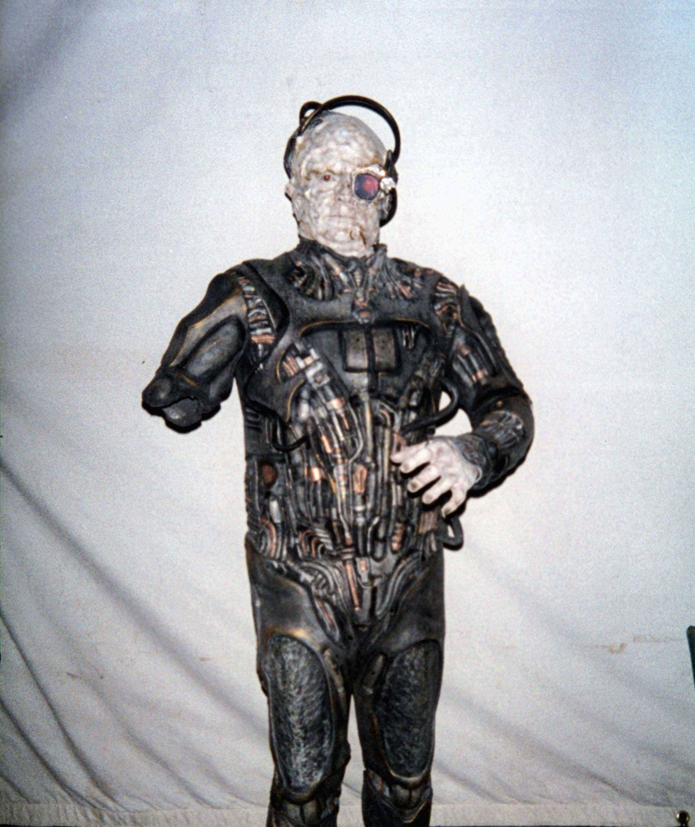 Borg, Star Trek Voyager Series, 1st use of Borg costume from the movie in the Voyager T.V. series.
