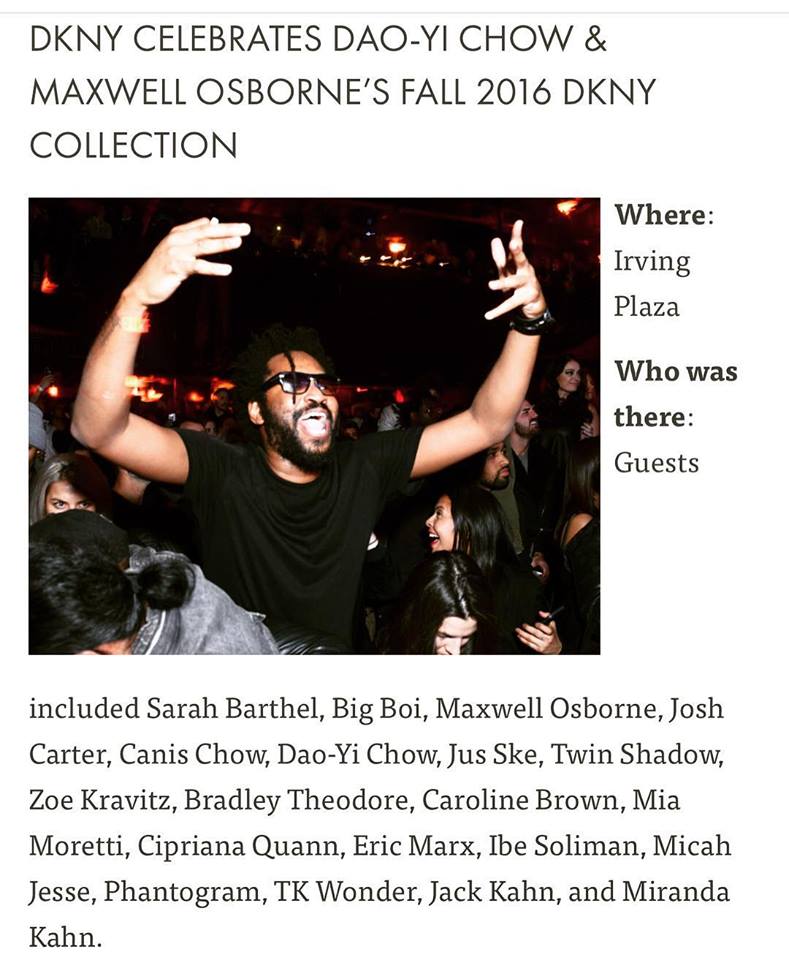 Notable Guests from DKNY's New York Fashion Week After Party 2016