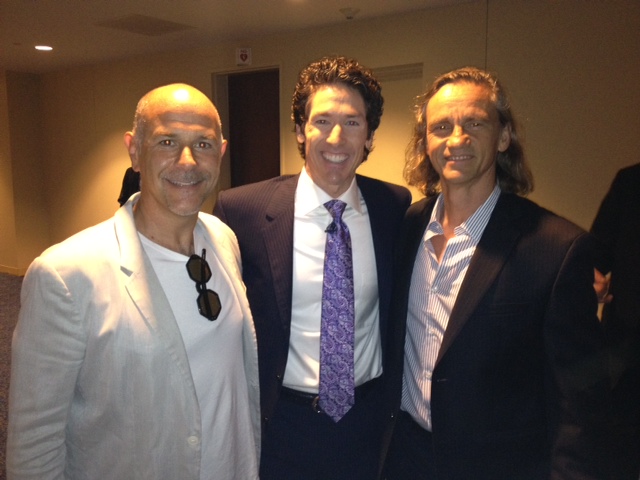 Joel Osteen with the Director and Executive Producer of 