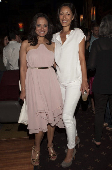 Actors Judy Reyes and Christina Chang attend the Los Angeles Premiere of 'La Golda' at The Crest on June 21, 2014 in Los Angeles, California. (Photo by Michael Bezjian/WireImage)