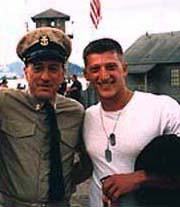 Robert DeNiro and Josh Feinman on the set of Men of Honor(2000)