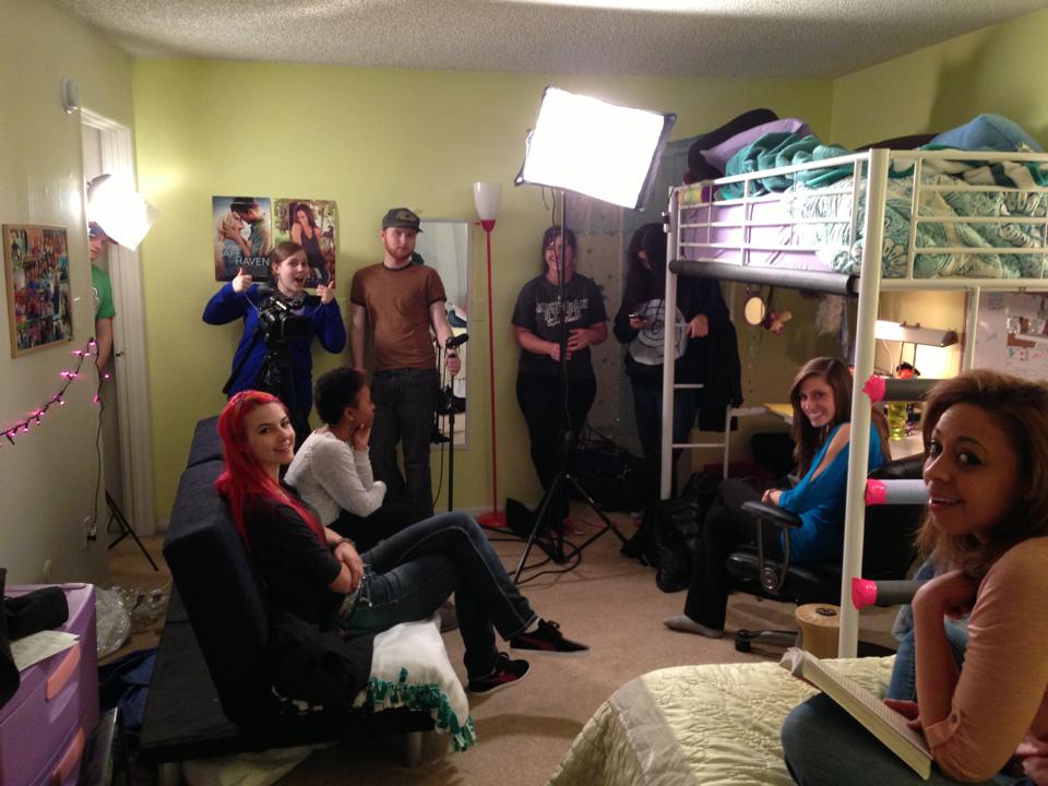 Kate and some of the cast/crew for the short film Bro at Heart.