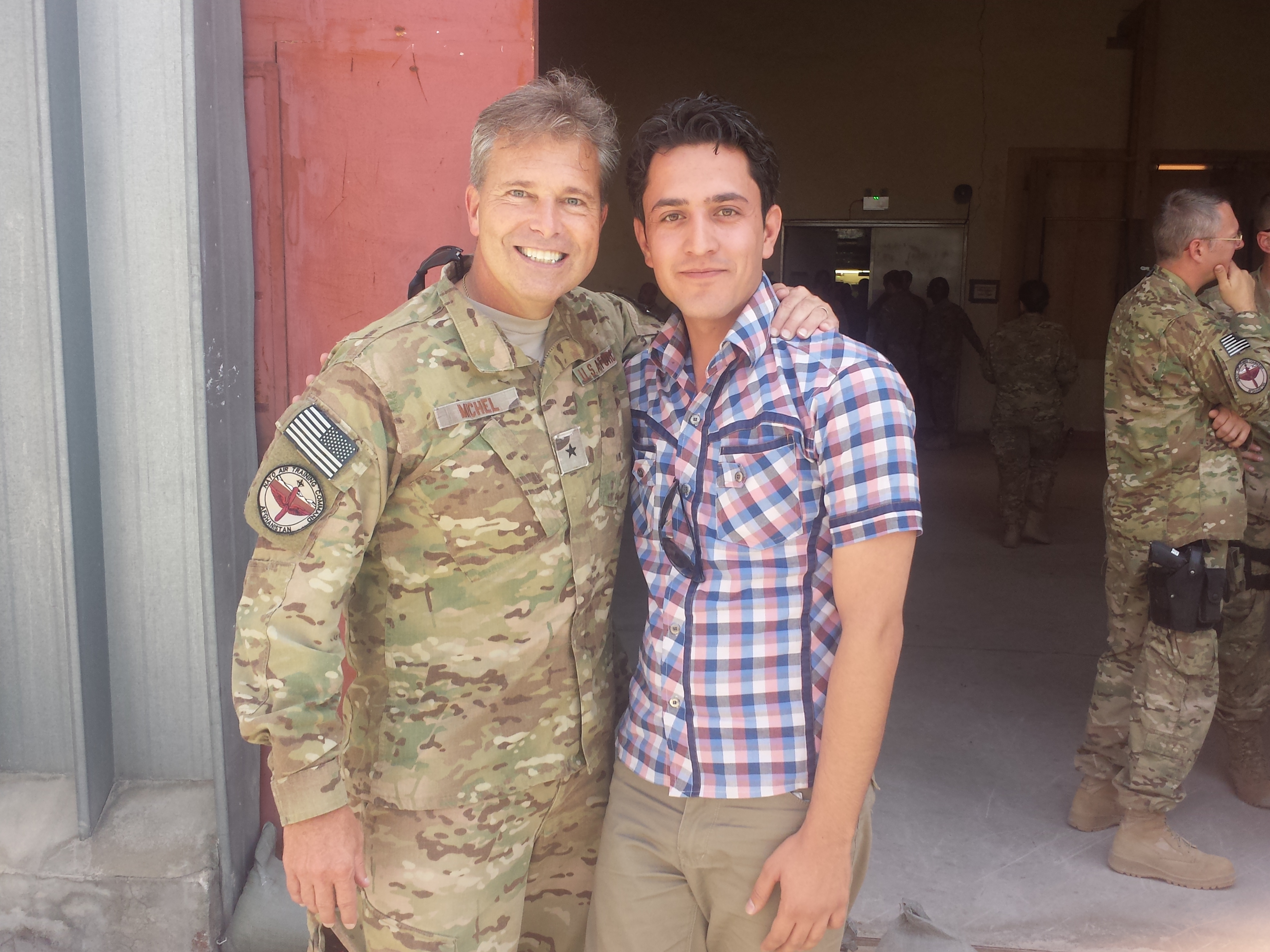 Memorial photo with my US One Star general in Afghanistan.