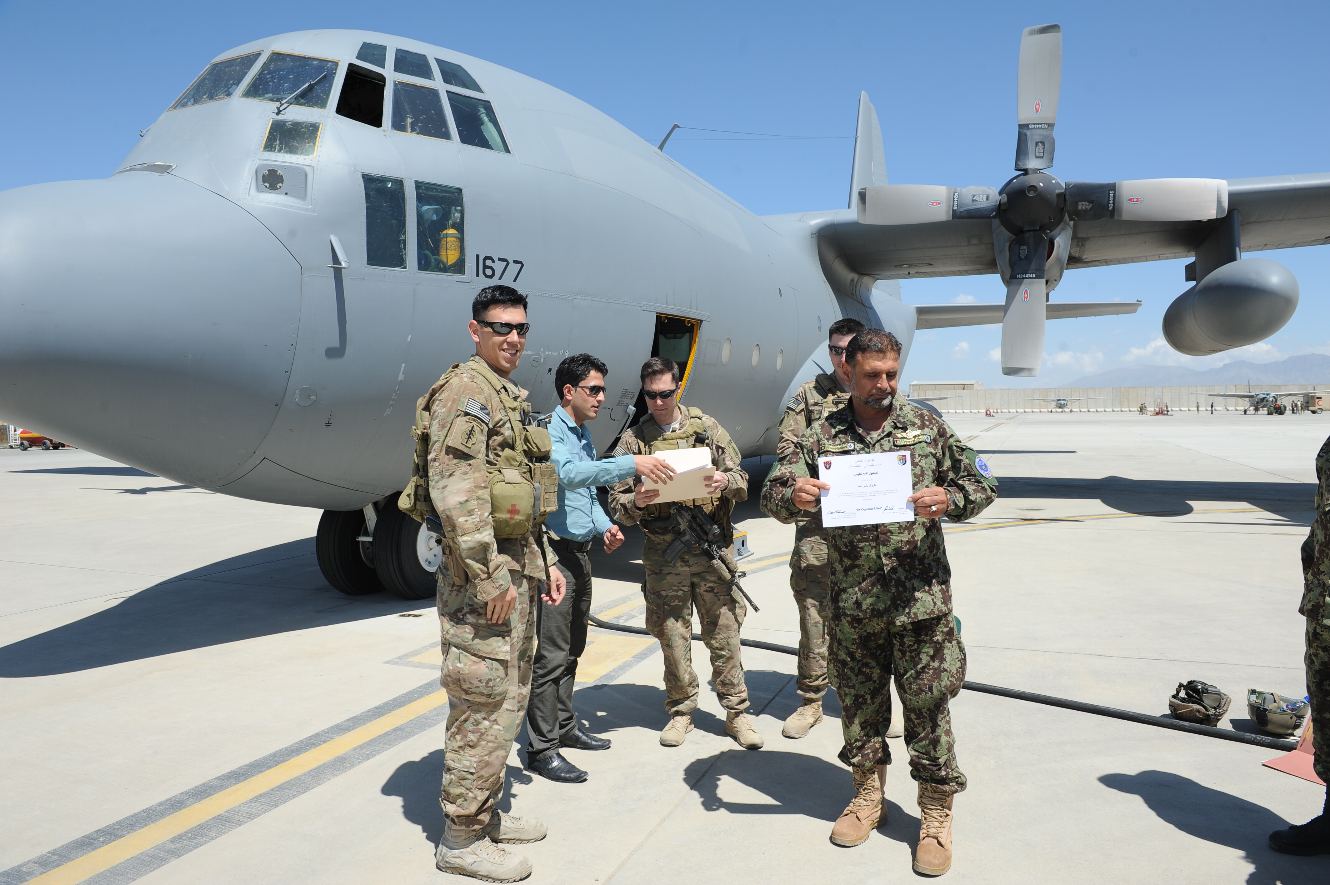 Training Afghan Pilots on C-130 Aircraft.