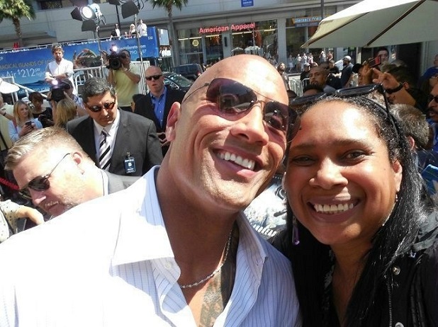 Dwayne Johnson and I at his San Andreas movie premeire event(2015)