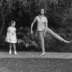 Lauren Bacall with Daughter Leslie Bogart at home in Beverly Hills CA 1958