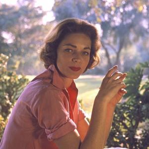 Lauren Bacall at home in Beverly Hills CA