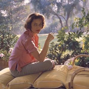 Lauren Bacall at home in Beverly Hills CA