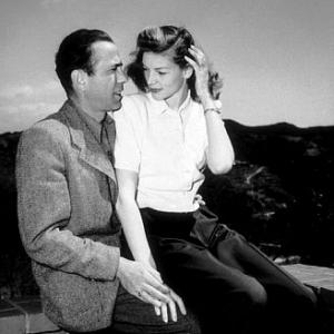 Humphrey Bogart and Lauren Bacall at home circa 1949