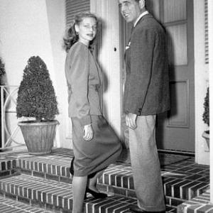 Humphrey Bogart and Lauren Bacall at home, circa 1945.