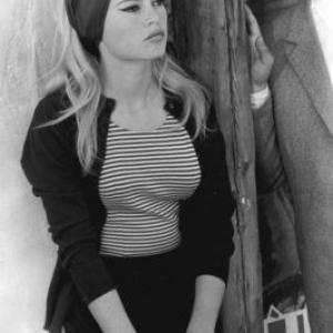 Brigitte Bardot on the set of 
