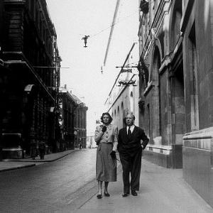 Alfred Hitchcock with Ingrid Bergman in London c 1949