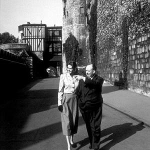 Ingrid Bergman & Alfred Hitchcock, 1946.