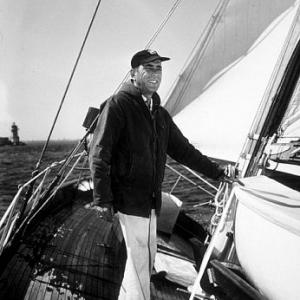Humphrey Bogart on his yacht, 