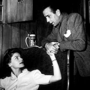 Humphrey Bogart and Lauren Bacall at home circa 1949