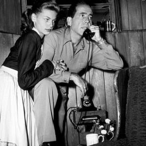 Humphrey Bogart and Lauren Bacall at home circa 1948