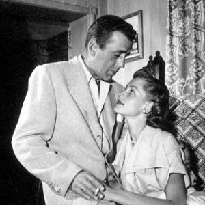 Humphrey Bogart and Lauren Bacall at home, circa 1947.