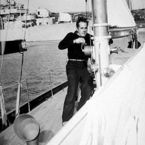 On his yacht Santana circa 1946
