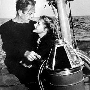 Humphrey Bogart and Lauren Bacall on their yacht Santana 1946