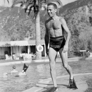 Humphrey Bogart in swimsuit, c. 1945