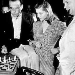 To Have and Have Not Humphrey Bogart Lauren Bacall and Walter Sande on the set 1945 Warner Bros
