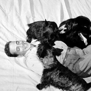 With his dogs circa 1944